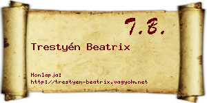 Trestyén Beatrix névjegykártya