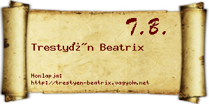 Trestyén Beatrix névjegykártya